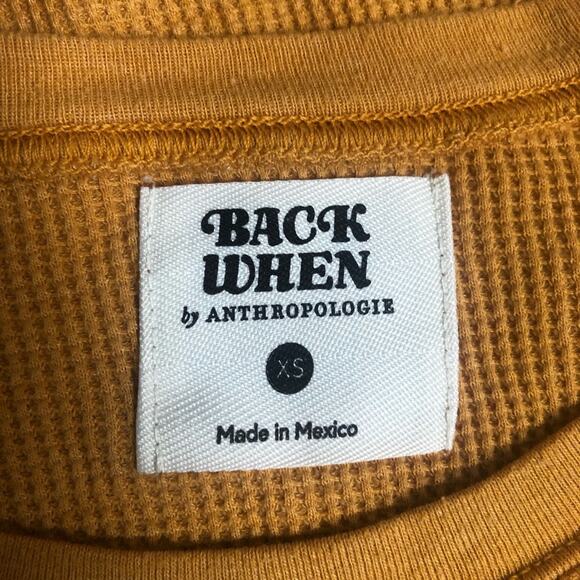 Back When by Anthropologie Henley Gold thermal size xs - Picture 3 of 3